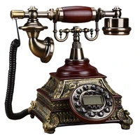 retro landline telephone vintage home wired fixed phone made of resin wired antique office white red caller id europe hotel