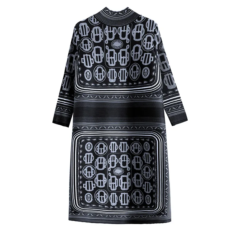 Размера плюс платье для женщин 45-75 кг Сезон весна-осень Новинка С высоким плотно