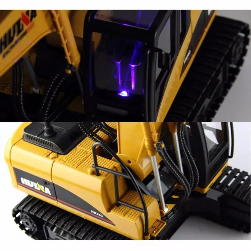 Yfashion HuiNa Toys 1550 15Channel 2.4G 1/14 RC Car 680 Degree Rotation Metal Excavator Cool Sound/Light Effect Truck | Игрушки и хобби