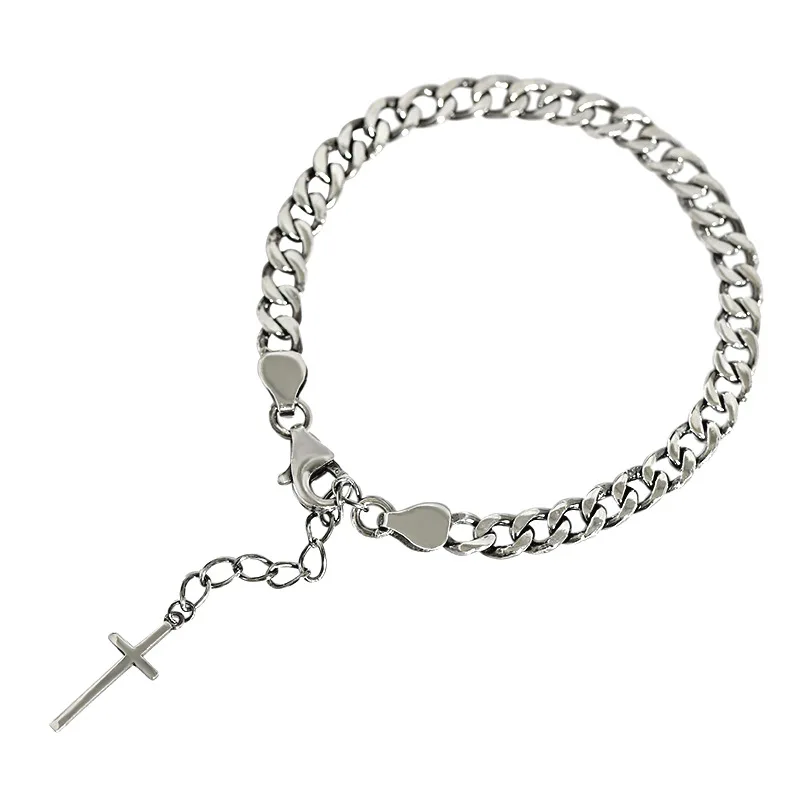 

Non-Mainstream Simple Retro Normcore Style Cross Chain Bracelet for Women
