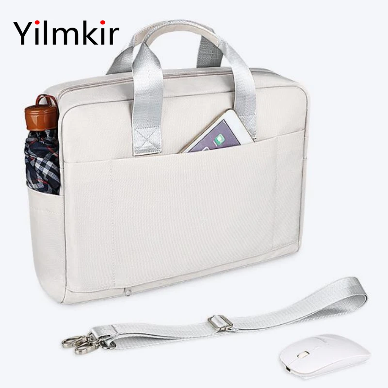 ladies laptop shoulder bag for macbook air pro lenovo xiaomi huawei computer package waterproof 13 3 14 15 6 inch briefcase free global shipping