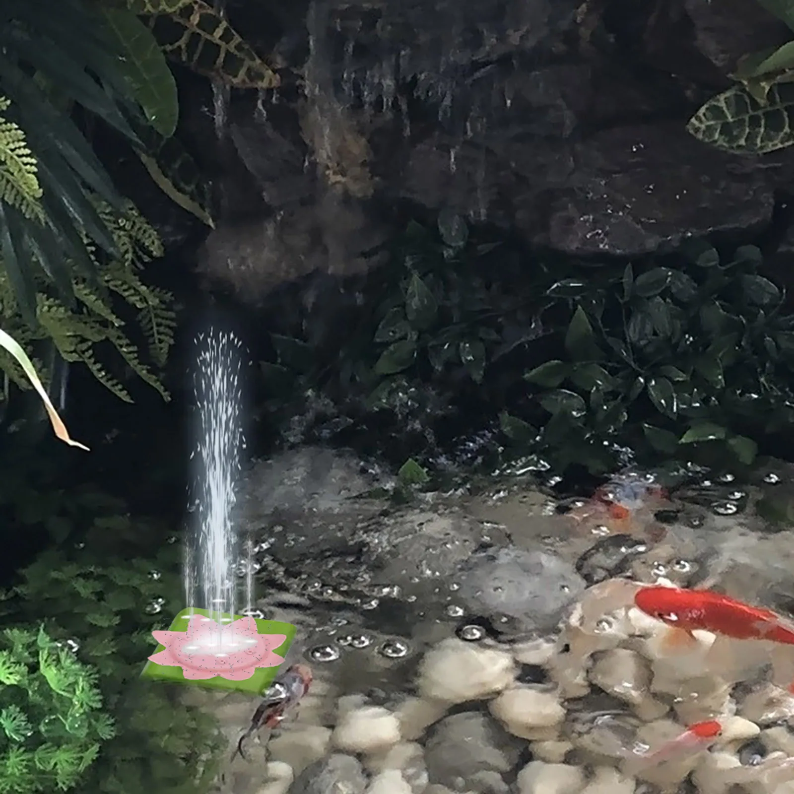 Солнечный фонтан усовершенствованный солнечный с листьями умный маленький