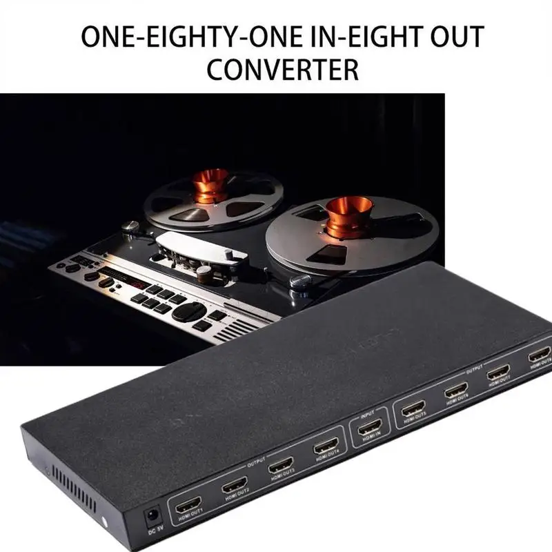 8 портов 1 в Выход HDMI сплиттер аудио видео 1080P k 2 DVD HDTV усилитель повторителя для HD 4