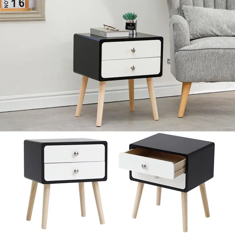 

4 Types Bedside Table Nordic Nightstand Solid Wooden Chest Of Drawers Small Apartment Bedside Cabinet Bedroom Furniture HWC