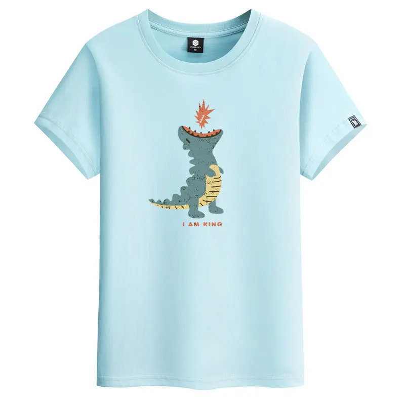 

2021 New Summer Plus Size Loose Casual Street Style O-neck Casual Stretch Cotton Men Cartoon Short Sleeved T-shirt Free Shipping