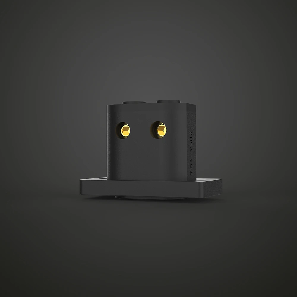 Viborg VI08G Pure Copper 24k Gold Plated Plug IEC320 C7 Power Socket Connector AC 250V 2.5A Socket AC Power Outlet Connector