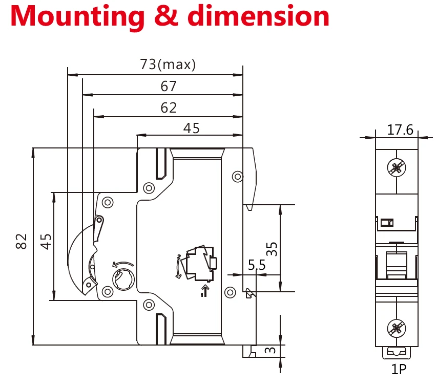 

3 Phase MCB 6A 10A 16A 20A 25A 32A 40A 50A 63A 220V Mini Circuit Breaker C Curve with CE CB SEMKO Certificate GEYA Disjuntor
