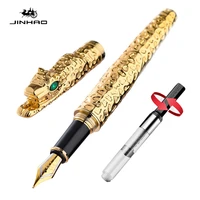 luxury gold leopard jinhao fountain pen high quality heavy calligraphy pen 0 7mm nib stationery office supplies business gift