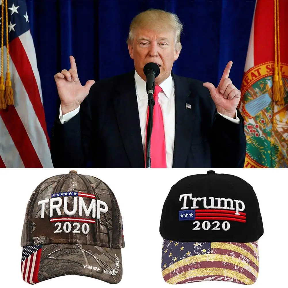 

Трамп 2020 Бейсбол Кепки прочный регулируемый президентская предвыборная шапка 3D вышитые удобные Кепки унисекс для занятий спортом на откры...