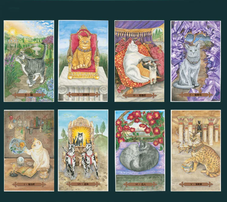 

mystial cats tarot Board Game High Quality Paper Cards Chinese/English Edition for Astrologer12