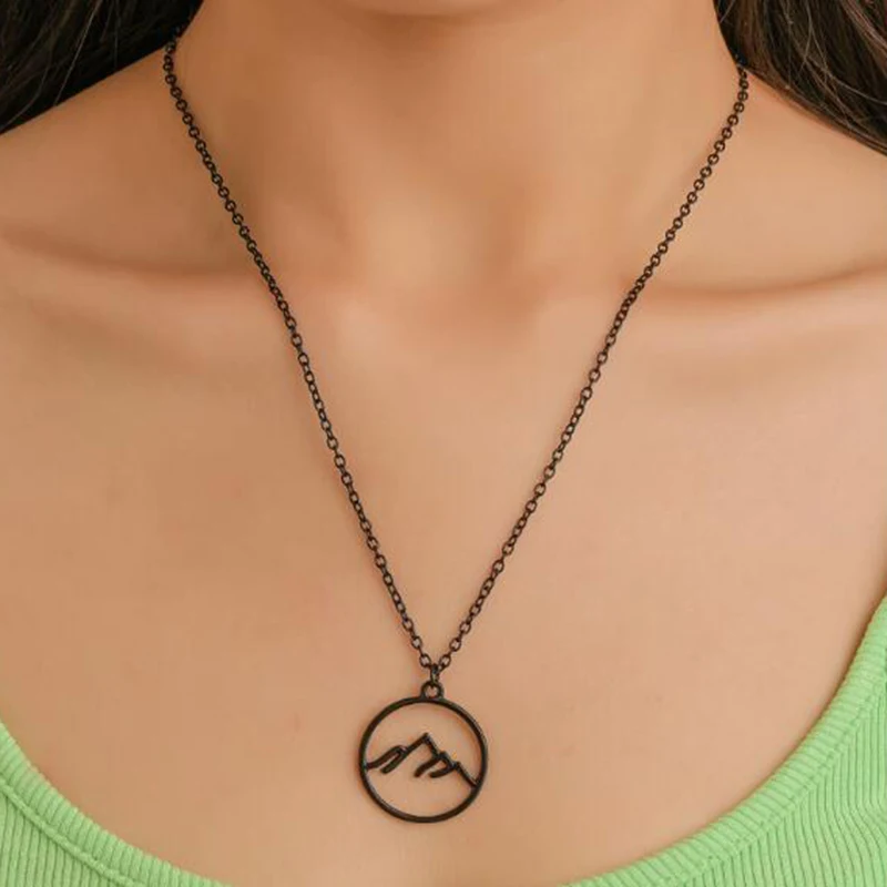 Лидер продаж 2019 модное ожерелье серебряного цвета с подвеской в виде горы