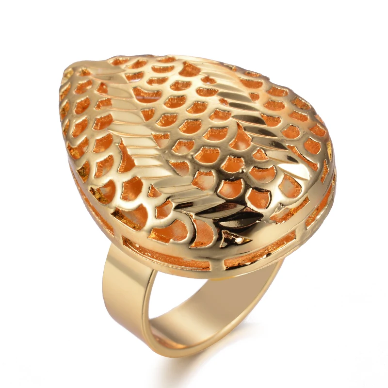 Водная капельница эфиопского золотого цвета кольцо для