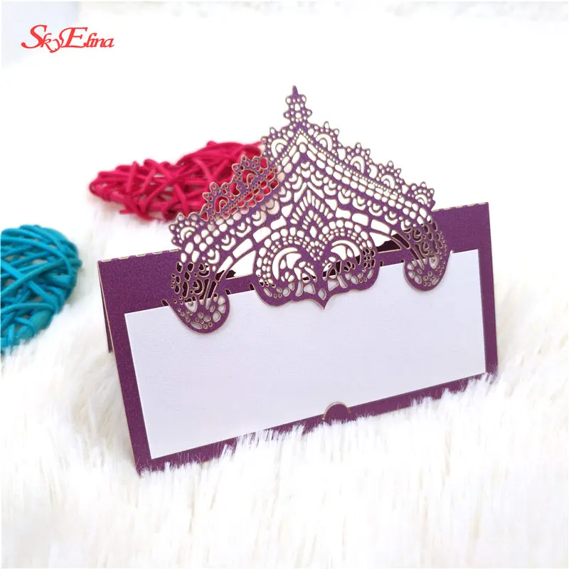 Декоративные кружевные Пригласительные открытки для свадьбы 10/50/100 шт. имя