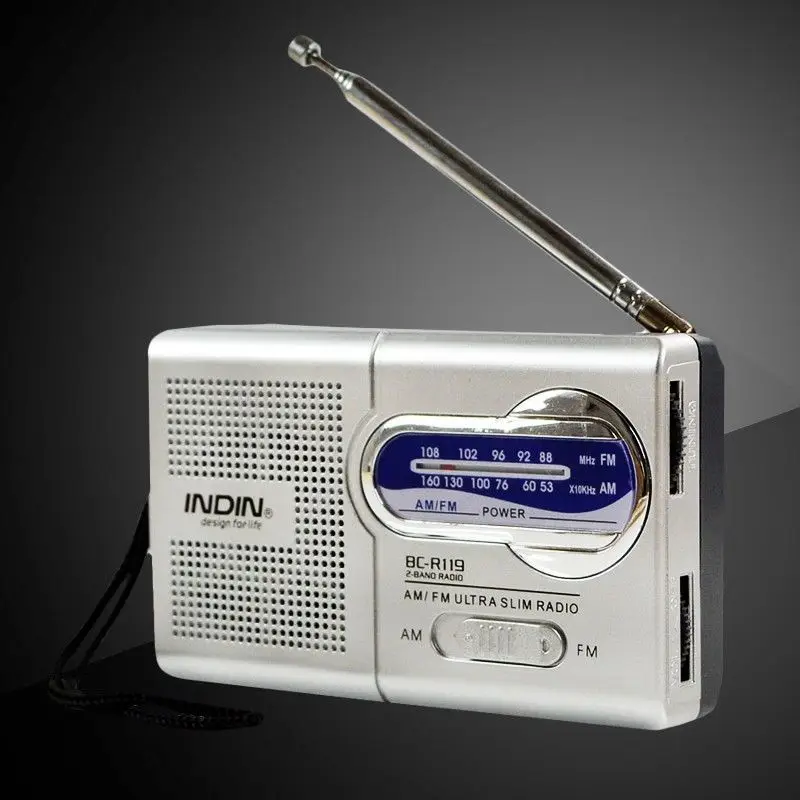 Мини радио портативный AM/FM антенна Телескопический приемник маленький многофункциональный динамик музыка плеер Радио для пожилых подарок R119