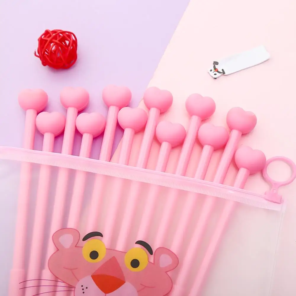 12 шт. гелевая ручка в форме сердца Kawaii креативные милые канцелярские