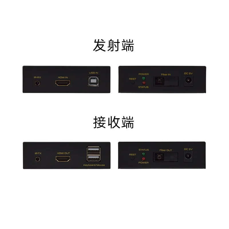 HDMI KVM волоконный удлинитель волоконно-оптический конвертер Поддержка USB контроль