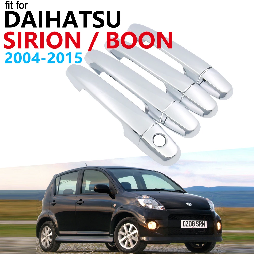 Роскошный Хром Внешний дверные ручки крышки Накладка комплект для Daihatsu Boon Sirion M300