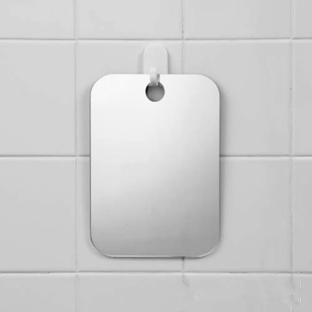 

Acrylic Anti Fog Shower Mirror Bathroom Fogless Fog Free Mirror Washroom Travel For Man Shaving Mirror 13*17cm 82 Mirror Home