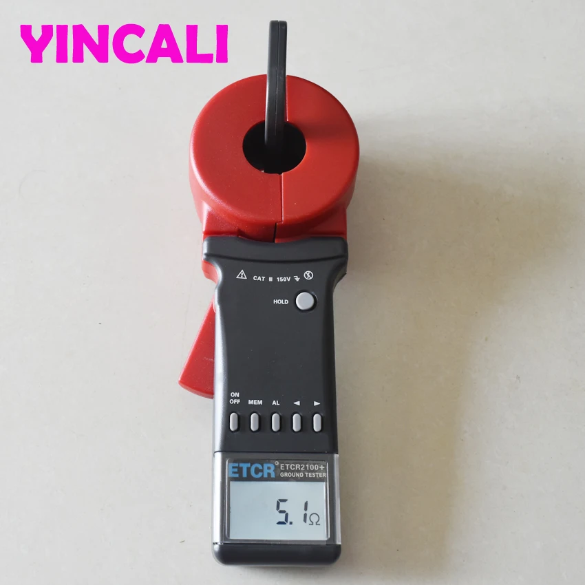 Высокое качество ETCR2100 + зажим на сопротивление заземления тестер с функцией