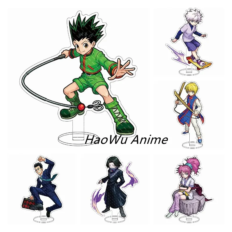 

HUNTER×HUNTER Anime Action Figure Gon Kurapika Killua Leorio Acrylic Character Standing Sign Model Plate Desk Decor Collection