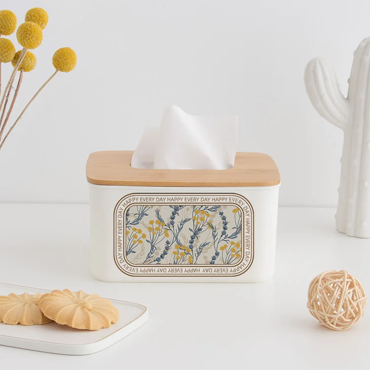 

American Style Hand-painted Flower Bird Paper Towel Box Household Living Room Dining Room Tea Table Napkin Storage Box ZB201