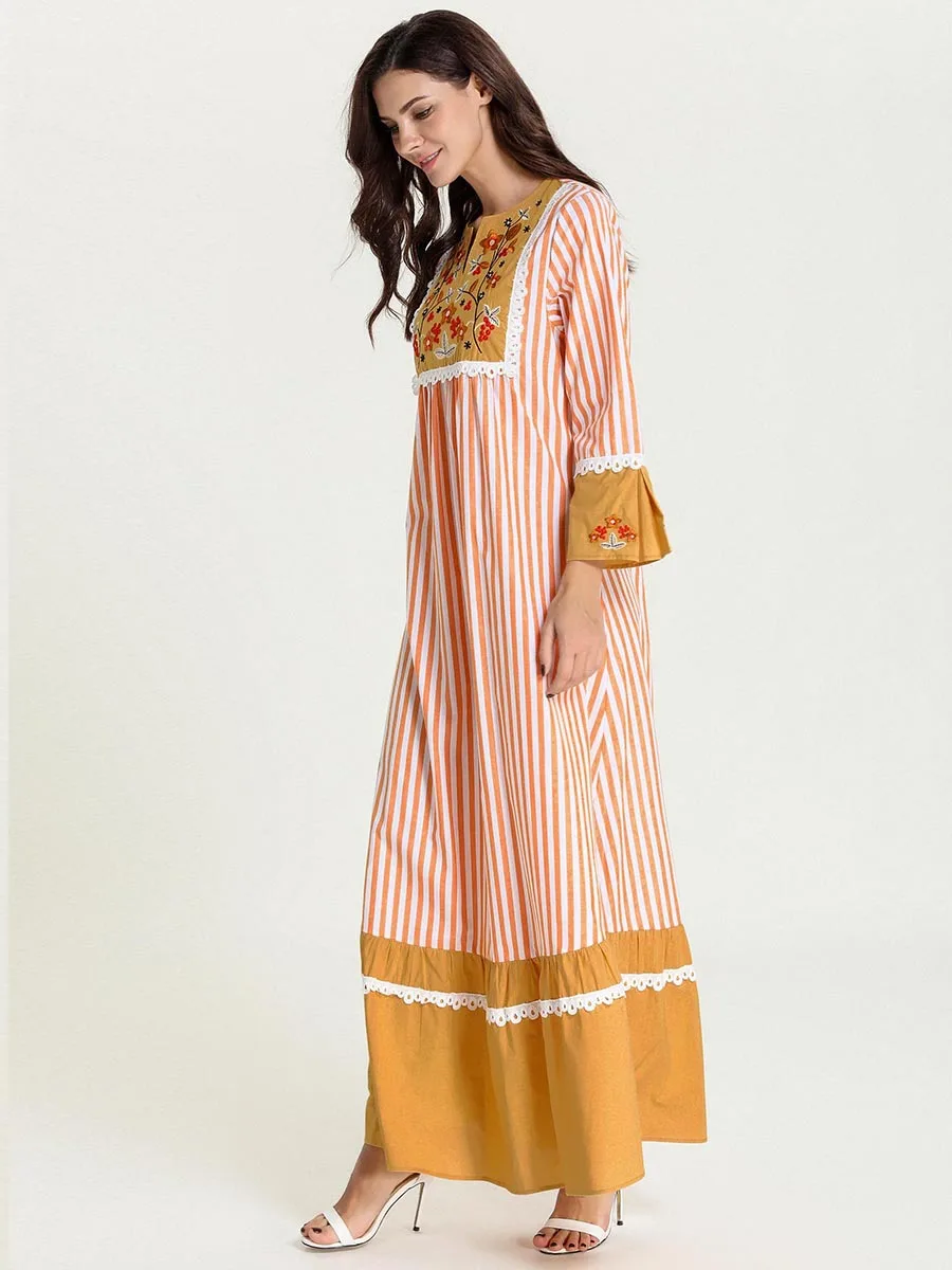 Марокканский кафтан мусульманское платье мусульманская одежда модная вышитая с