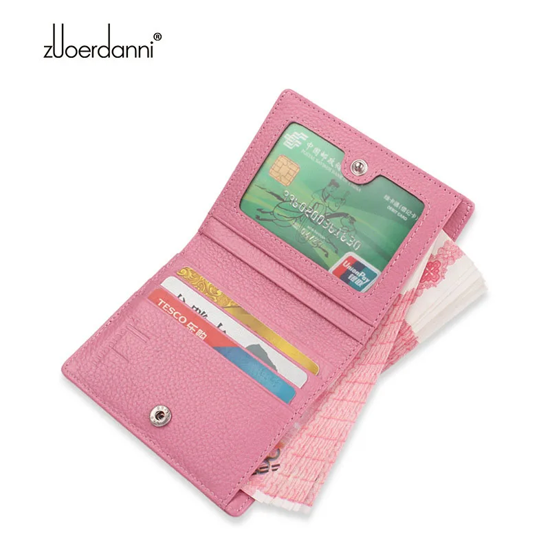 Маленький женский кошелек Женский из натуральной кожи кошельки на молнии с