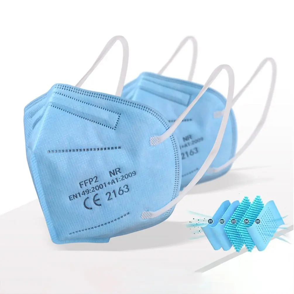 

10-100Pcs Disposable FFP2 Mask Adult Safety Dustproof Respirator Anti Pollen Mask FFP2 Mouth Face Protective Masks CE Certified