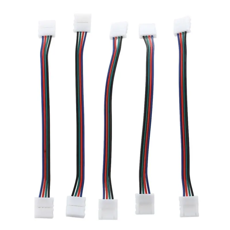 

5Pcs LED PCB Connector Adapter 4 Pin Ifor 5050 Monocolor And RGB Strip 10Mm Wide