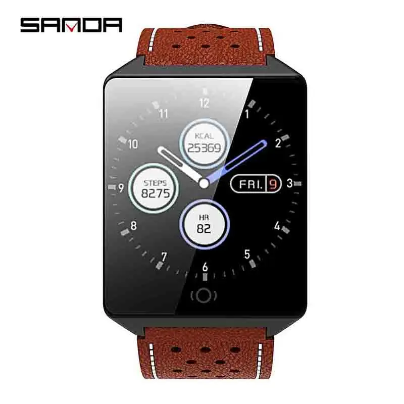 SANDA Bluetooth Смарт Horlog Mannen Waterdichte IOS Android Horloges сенсорный экран спортивные часы фитнес