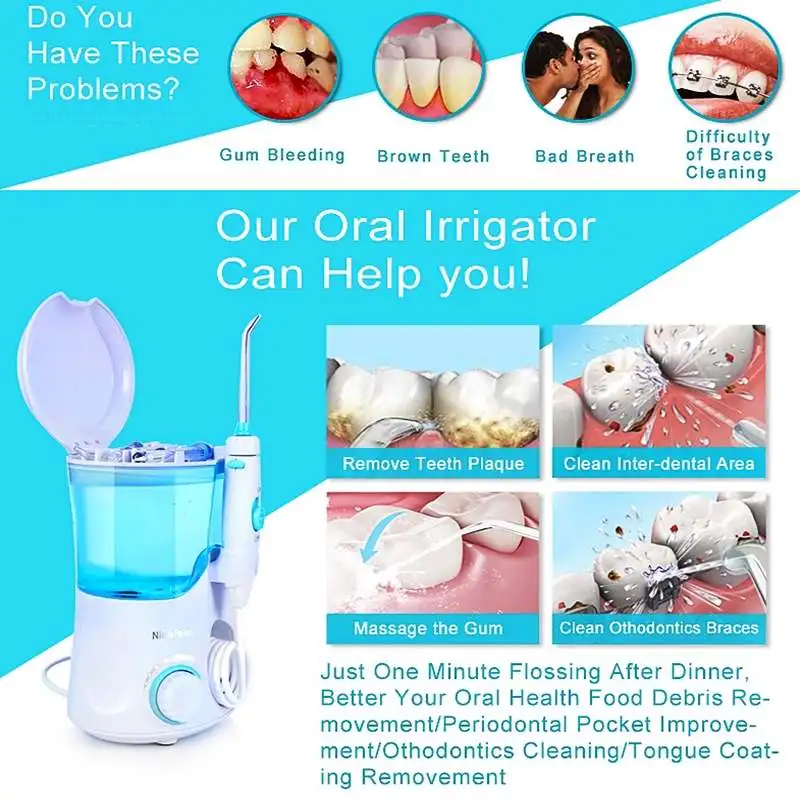 Ницфелевая вода зубная нить электрический Ирригатор для полости рта Уход воды