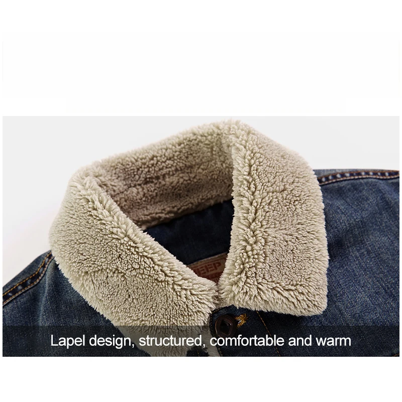 Куртка мужская джинсовая утепленная хлопковая Свободная куртка из денима с