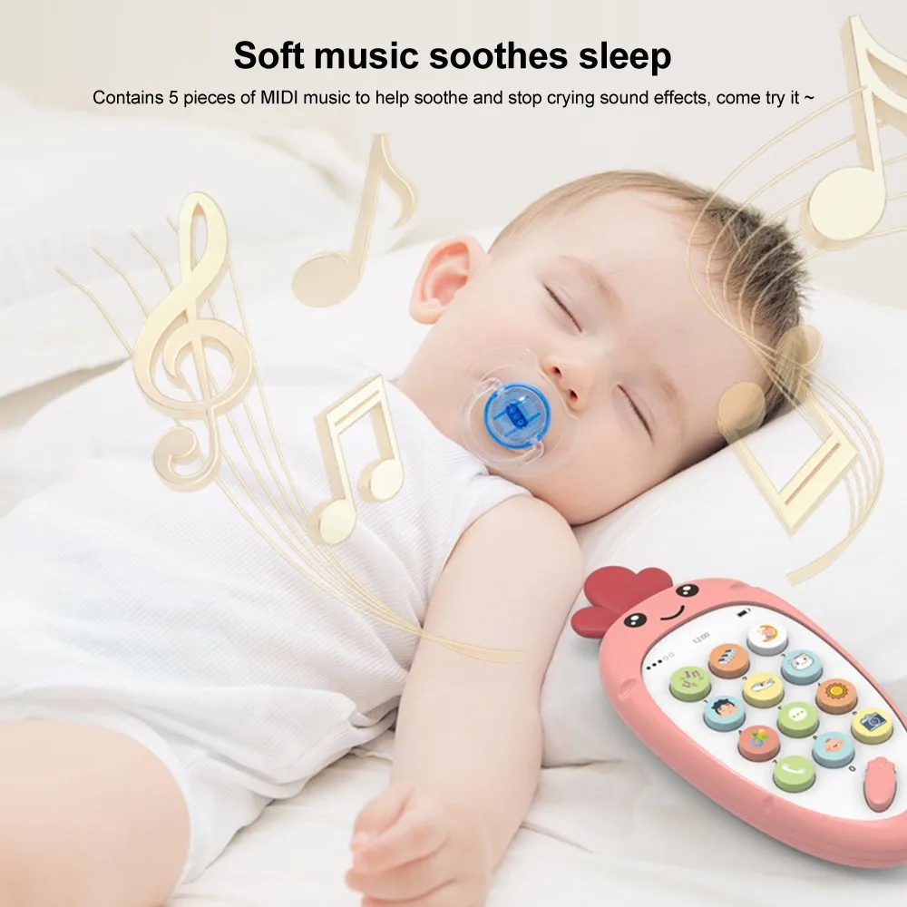 Электронная игрушка мультяшный телефон детский мобильный Обучающие игрушки