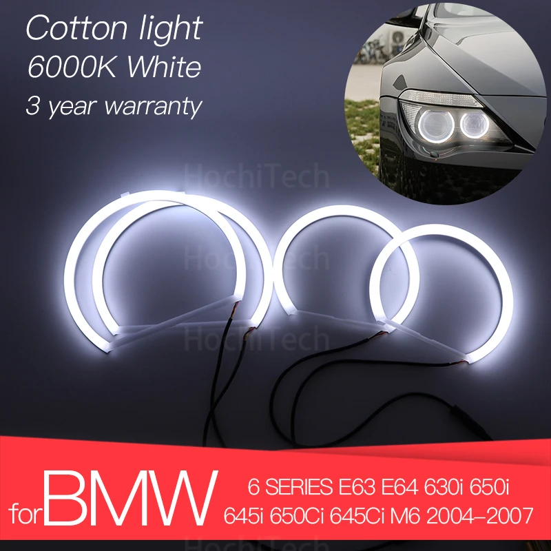 

Hight Quality LED Angel Eyes Kit Cotton White Halo Ring for BMW 6 SERIES E63 E64 630i 650i 645i 650Ci 645Ci M6 2004-2007