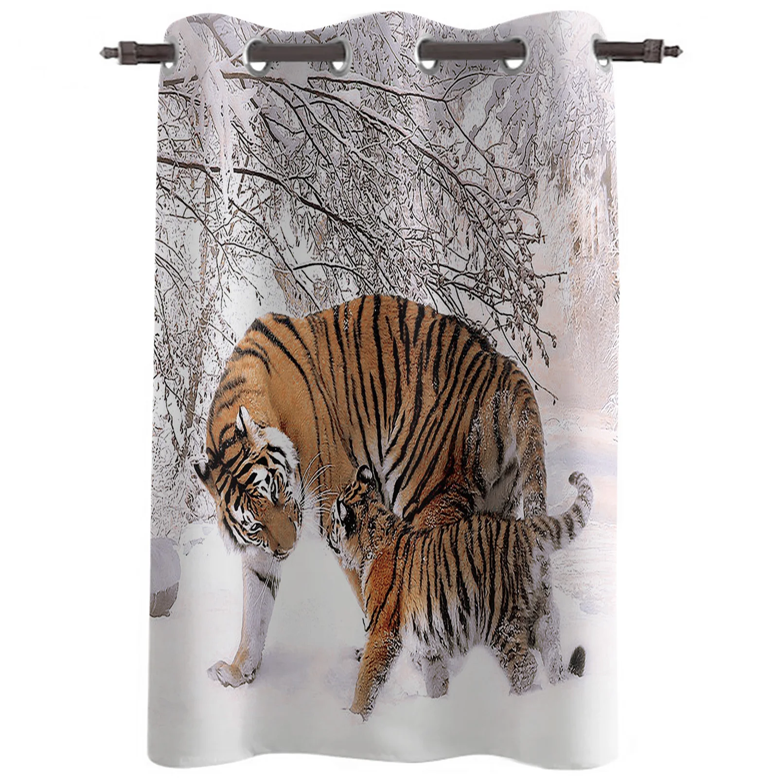 Шторы с принтом Дикий Тигр зимние занавески для гостиной спальни кухни детской
