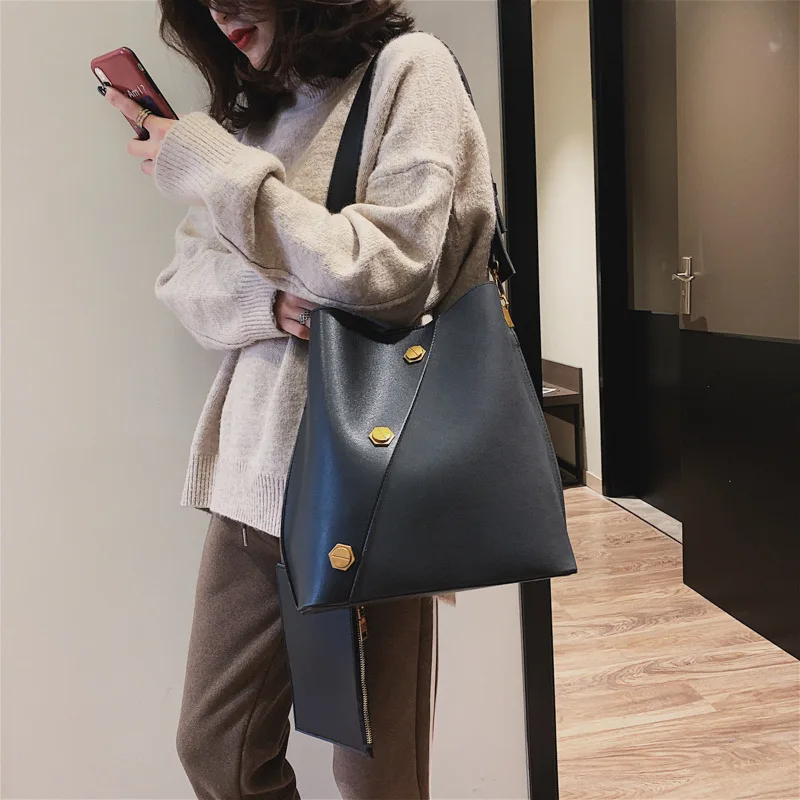 Модная вместительная сумка для женщин 2019 новый стиль соцветание Ван красная