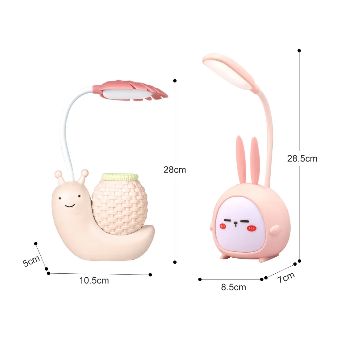 

LED Night Light Table Lamp USB Rechargeable Desk Lamp Eye Protection Bedroom Lamp Three-speed Dimming Cute Dormitory Reading