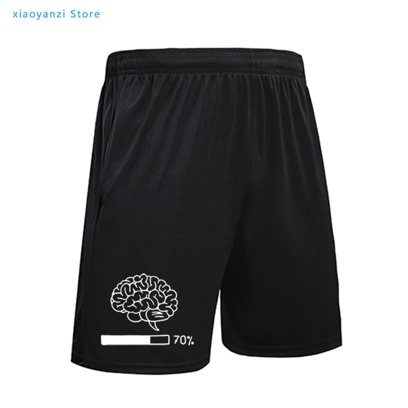 

New Summer Brain Loading Funny Printed Sports Shorts Mens Gamer Computer Geek Sweatpants Cool DIY Fitness Pants Camisetas