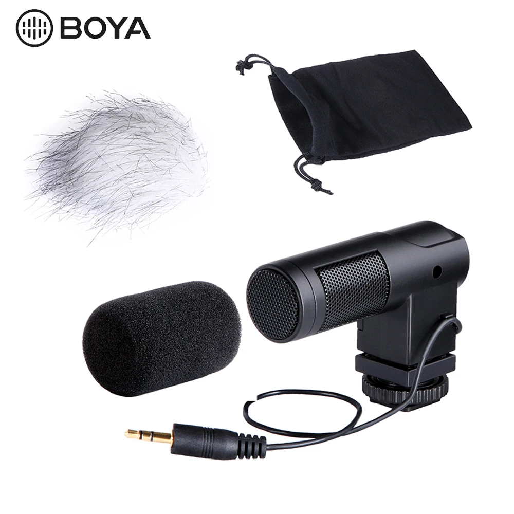 BOYA BY-V01 3 5 мм разъем мини стерео микрофон X/Y камера конденсаторный для цифровой DSLR