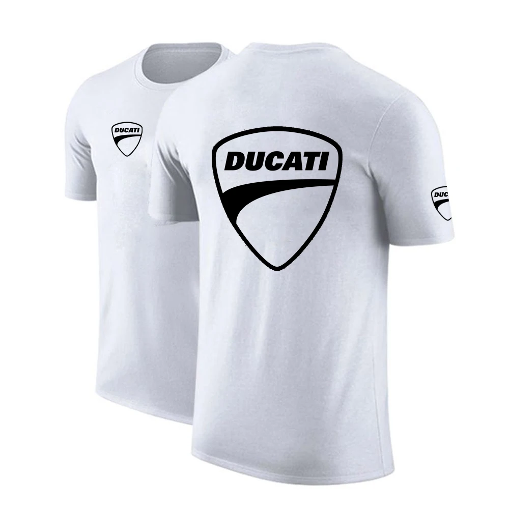 

Summer Ducati Logo 2021 Men Customize T shirt Comfortable Solid Color Unisex Cotton Hip Hop Fashion Tops High street CasualTees