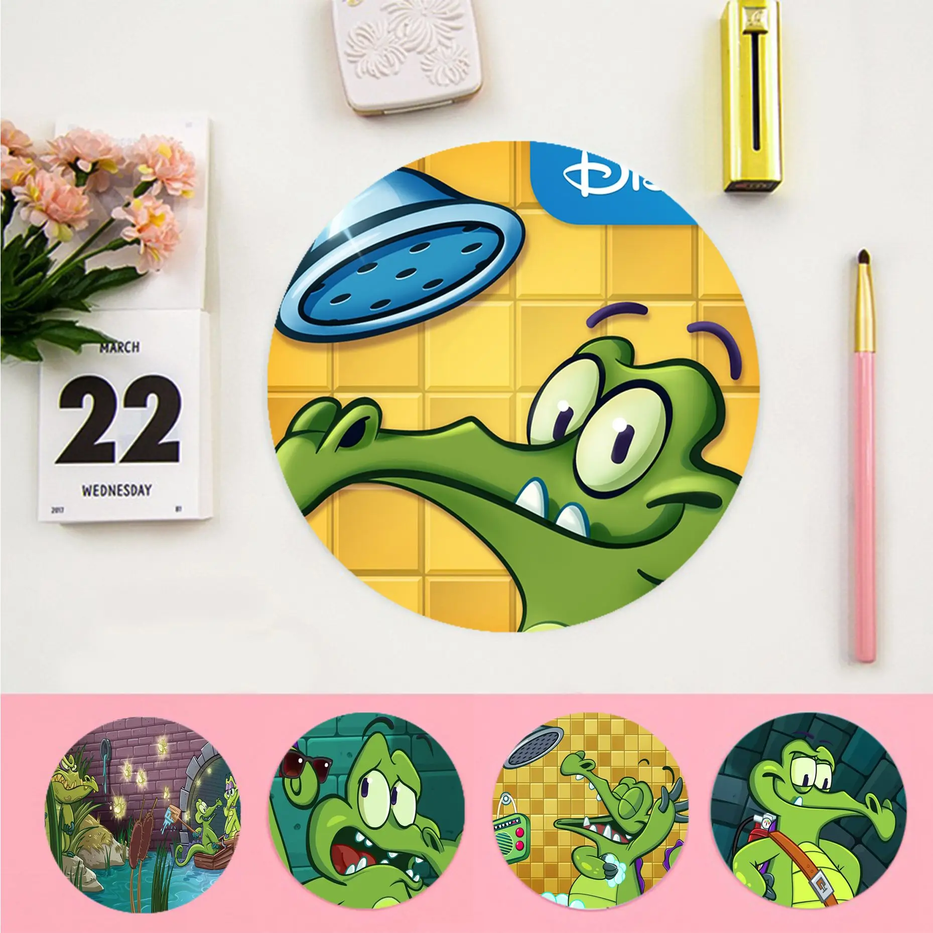 

Disney Swampy round Mouse pad PC Computer mat computer desk mat for gaming