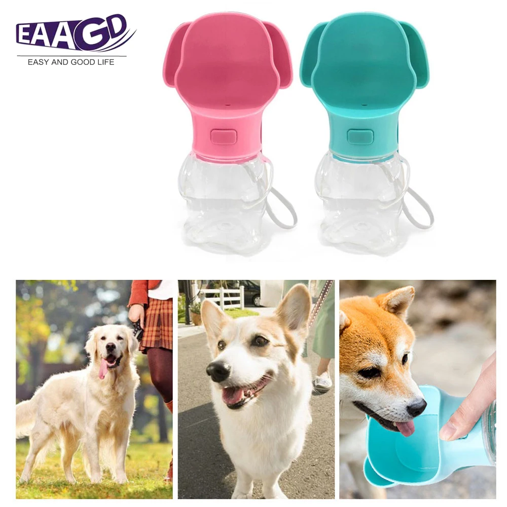 Бутылка для воды собак портативная герметичная чашка с большим лотком дорожная