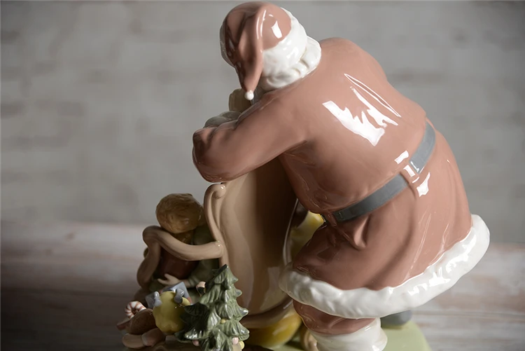 LLADRO оригинальные фарфоровые фигурки, расписанные вручную, Санта Клаус и мальчик, Испания, Элегантные керамические украшения, Рождественский подарок