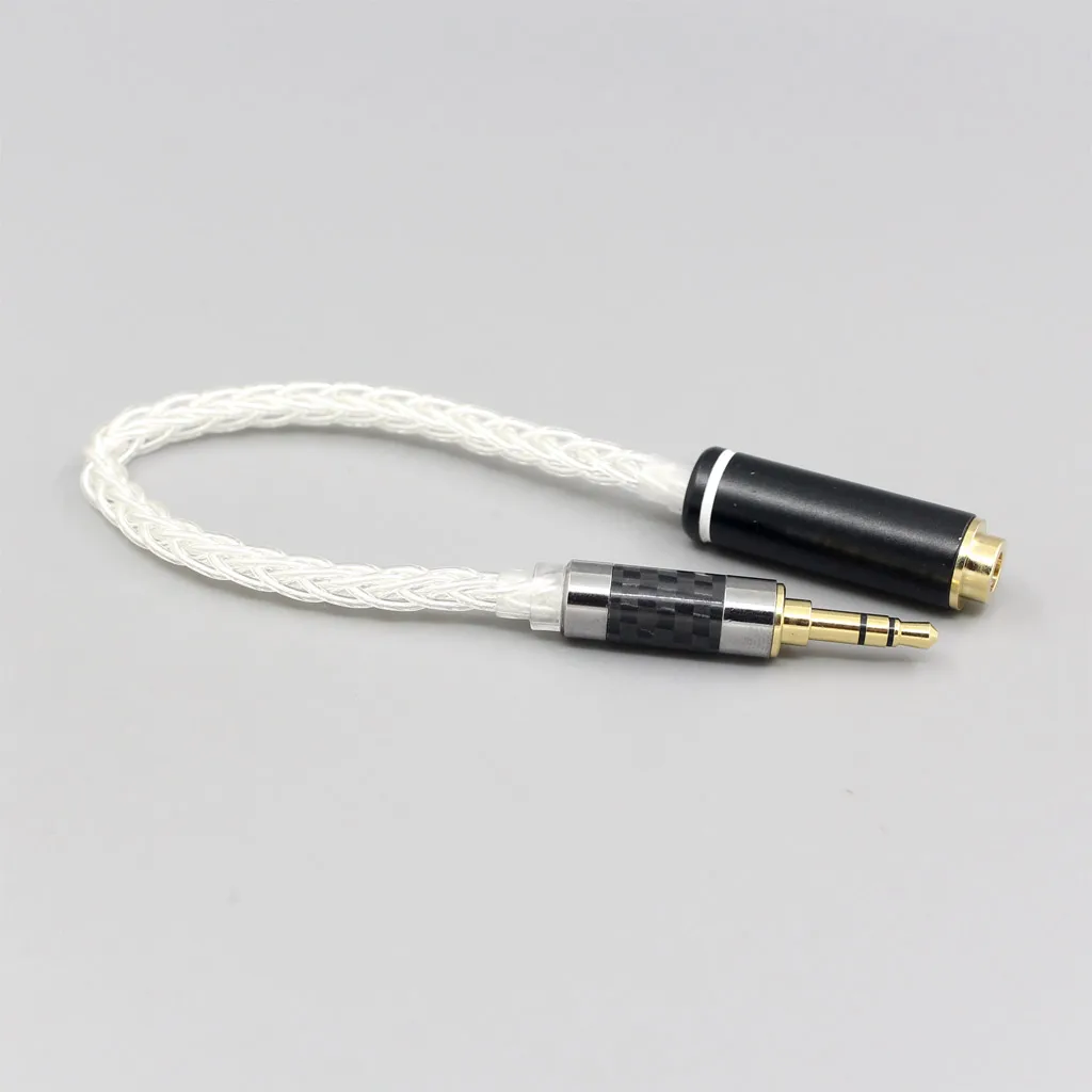 

LN007464 Various length plugs 8 Cores Pure 99% Silver Headphone Earphone Cable For 3.5mm xlr 6.5 2.5mm male to 4.4mm female