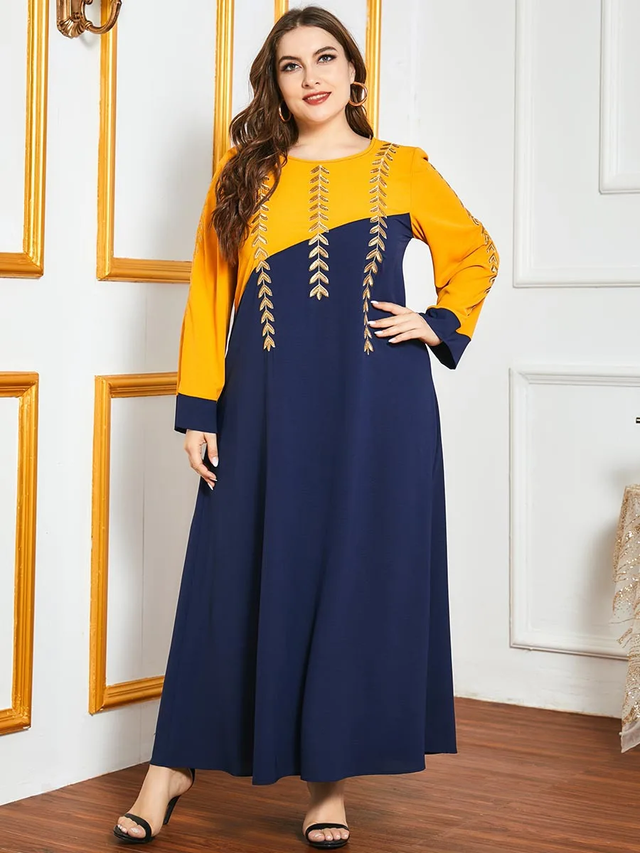 

Ramadan Eid Abaya Dubai Muslim Dress Women Turkey Abayas Plus Size Islam Clothing African Dresses Vestidos Robe Musulmane Longue