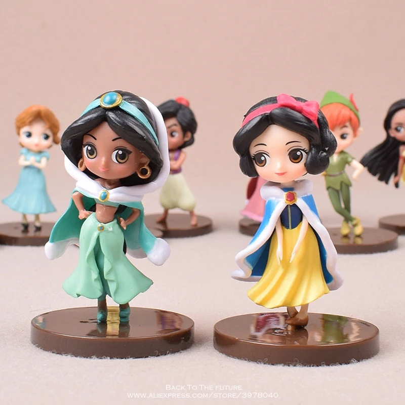 Экшн-фигурка Disney Аладдин жасмин Моана принцесса 9 шт./компл. 7 5 см коллекционная