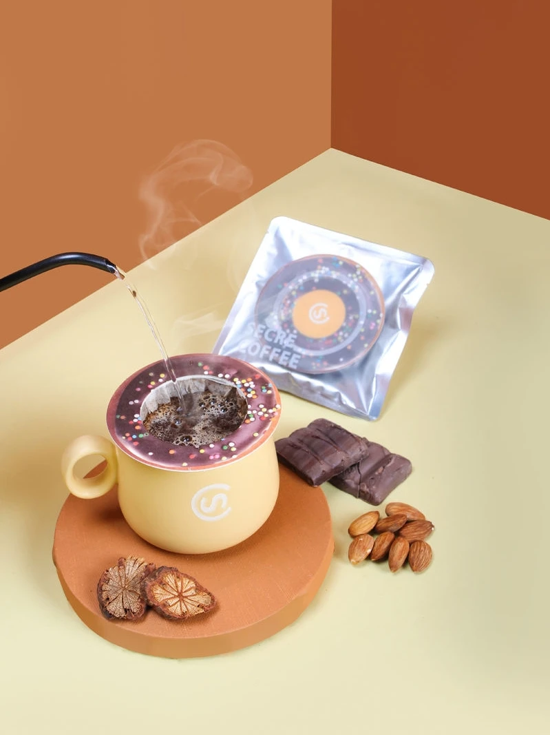 

Free shipping Secre Mini doughnut with ear shaped doughnut grinded hand made sugar free black coffee