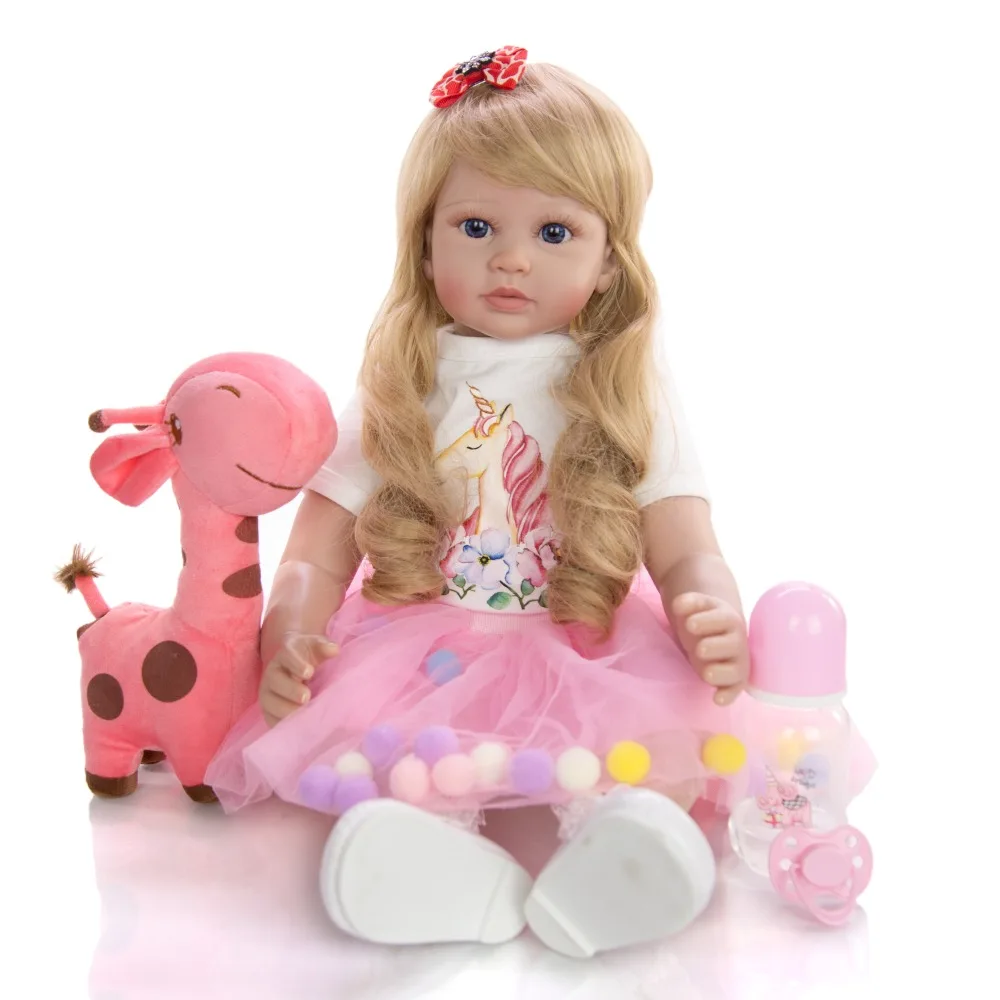 KEIUMI 24 дюйма элегантная Кукла Reborn Baby Girl 60 см мягкая виниловая ткань кукла
