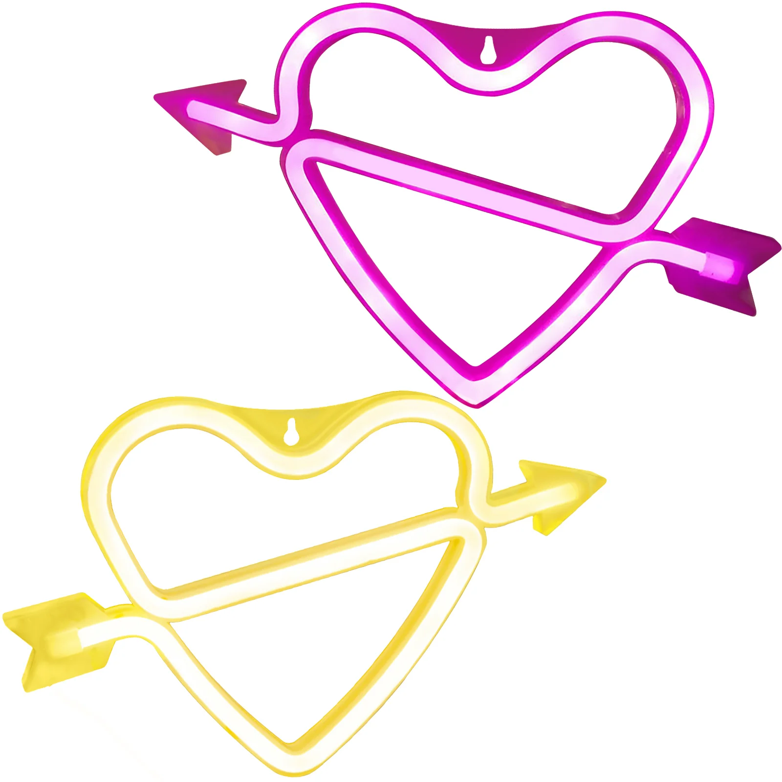 Светодиодный неоновый светильник в форме сердца с USB-интерфейсом и питанием от