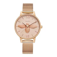 fashion lady quartz watch women rose gold stainless watchband high quality casual waterproof wristwatch gift